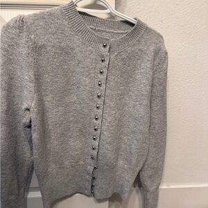 Commense Gray Button-Up Women's Sweater